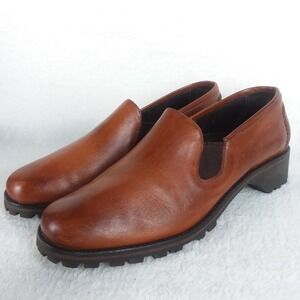 Cole Haan Country Farren Scotch Leather Slip On Loafers Lug‎ Sole Shoes 10 Brown